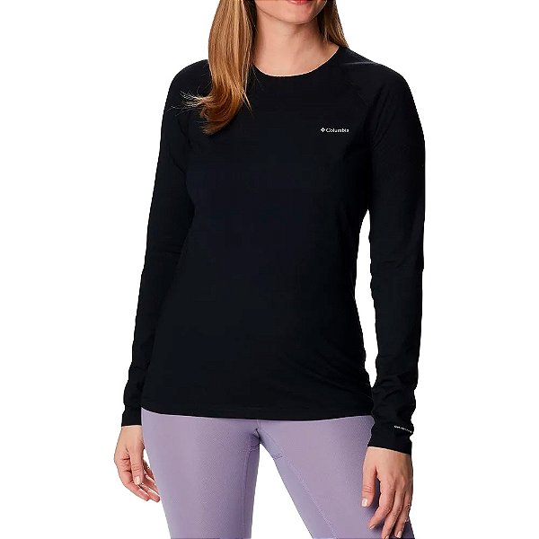 Blusa Feminina Segunda Pele Omni-Heat Infinity Knit LS Crew Black - Columbia
