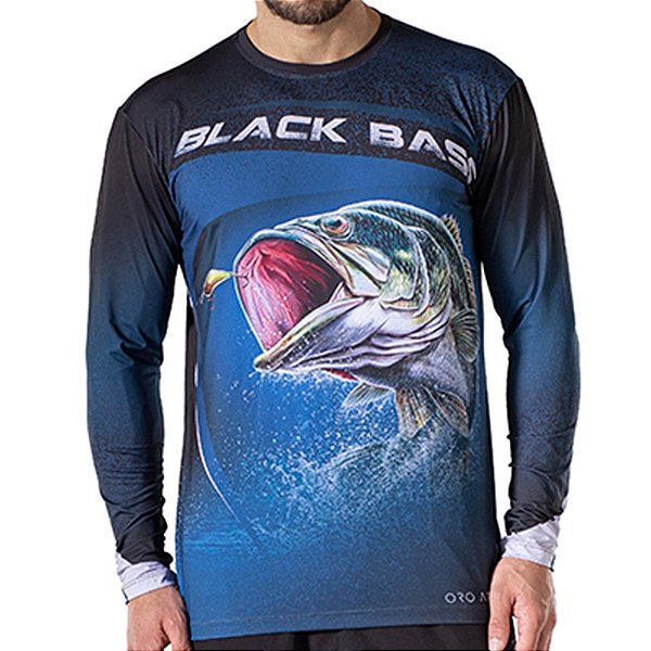 Camiseta De Pesca UV50+ Black Bass - Oro Adventure