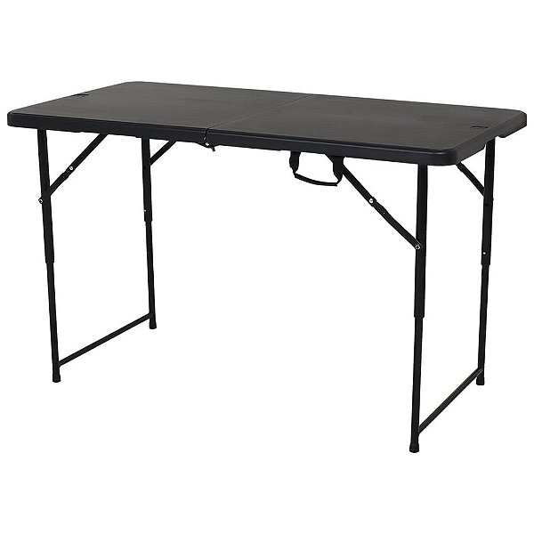 Mesa Dobrável Portátil Até 120kg 122cm Preta - Bel