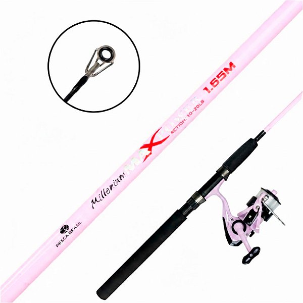 Kit Vara 1.65m / Molinete 4000 Maxpower Lady - Pesca Brasil