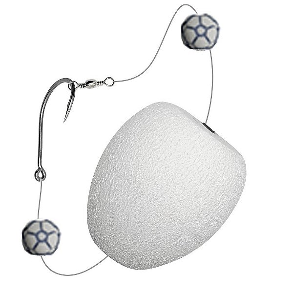 Bóia Pão Branca EVA Com Chicote e Anzol - Flex Fishing