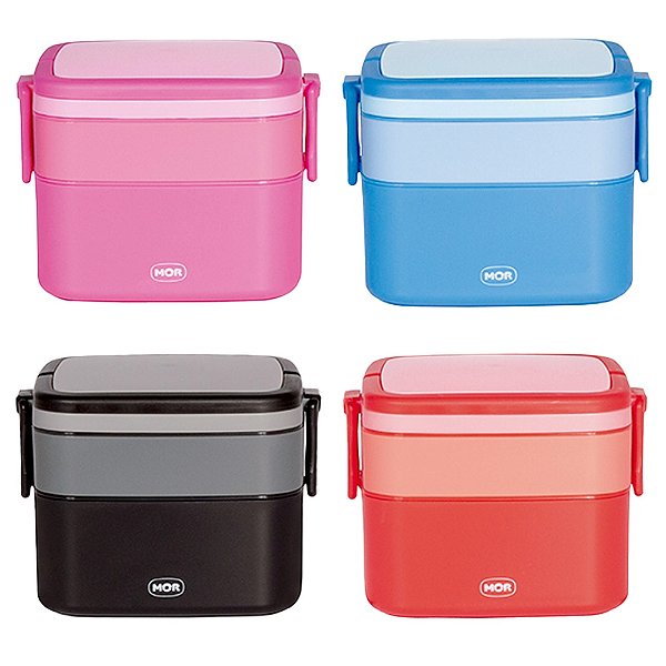 Pote Marmita 2 Andares Quadrado com Alça Cor Sortida - Mor