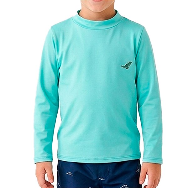 Camiseta De Manga Longa Infantil Proteção50+ Azul Celeste - ReiRex