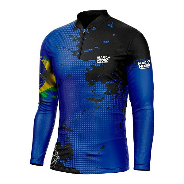 Camiseta De Pesca FPS 50+ Clean Mapa - Mar Negro