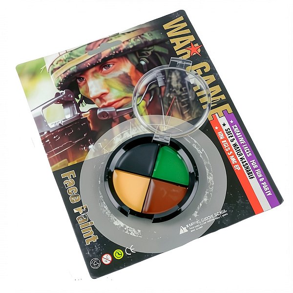 Camuflagem Face Paint War Game 4 Cores SNP0459 - Sniper