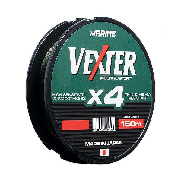 Linha Multifilamento Vexter X4 Mult Verde 150Mts - Marine