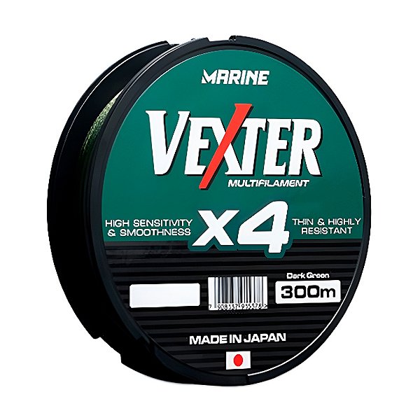 Linha Multifilamento Vexter X4 Mult Verde 300Mts - Marine