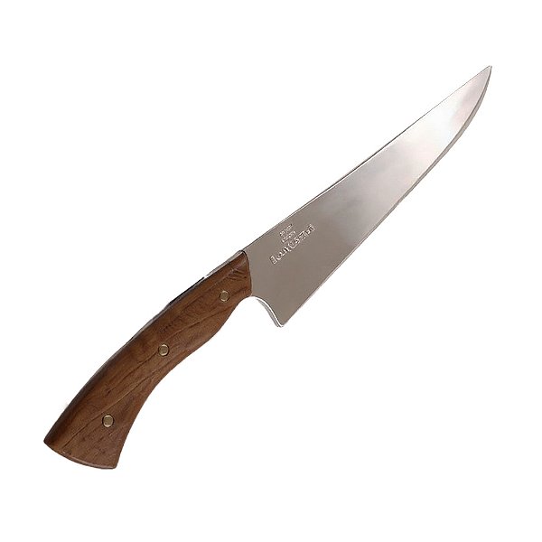 Faca Churrasco Inox "8 Cabo Madeira Escura - Alma Campeira