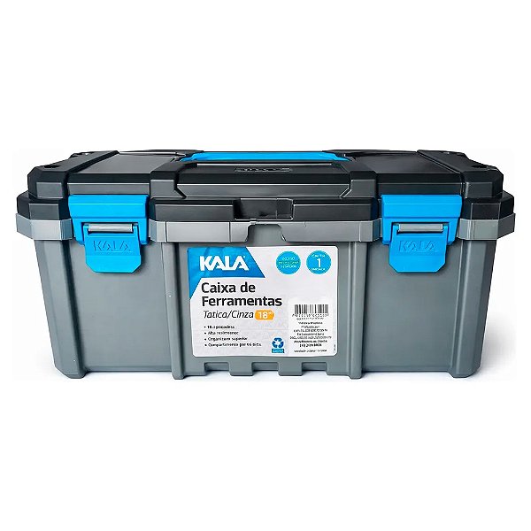 Caixa Ferramenta Pesca 18 Tatica Cinza - Kala