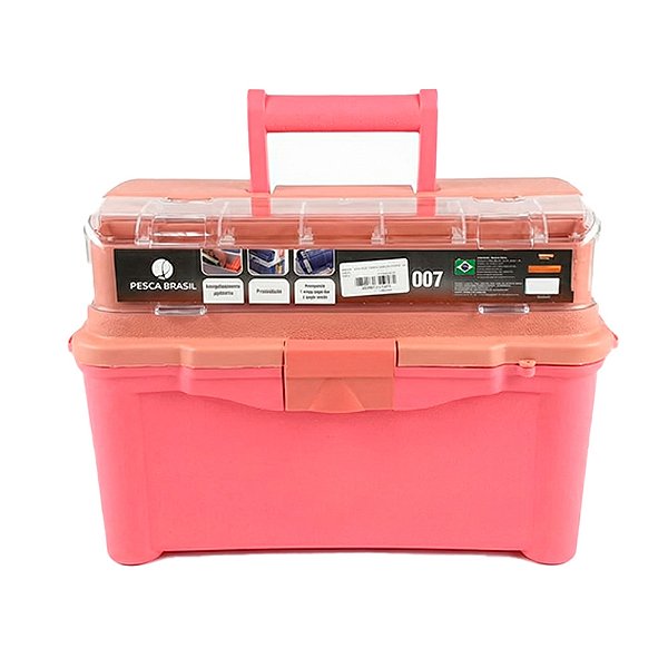 Maleta / Caixa Para Pesca PB Box 007 Rosa - Pesca Brasil