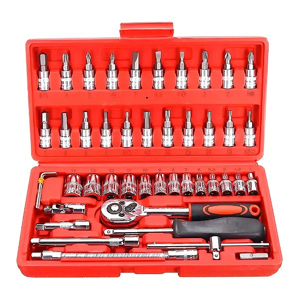 Jogo De Chaves 46 Peças EC3346 - Ecooda