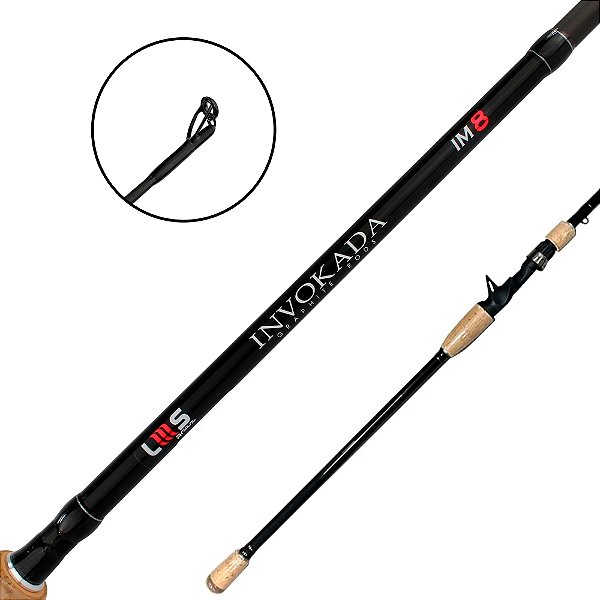 Vara de Carretilha Invokada Carbono IM8 2 Partes 8'0'' 2,40m 20-50lb- Lms Rods