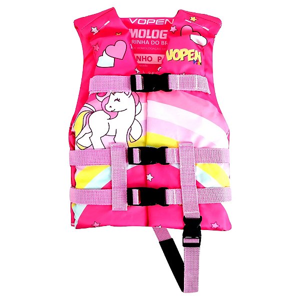 Colete Salva Vidas Infantil Homologado Fun Unicornio Tam. - Vopen