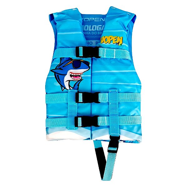 Colete Salva Vidas Infantil Homologado Fun Surfing Shark Tam. - Vopen