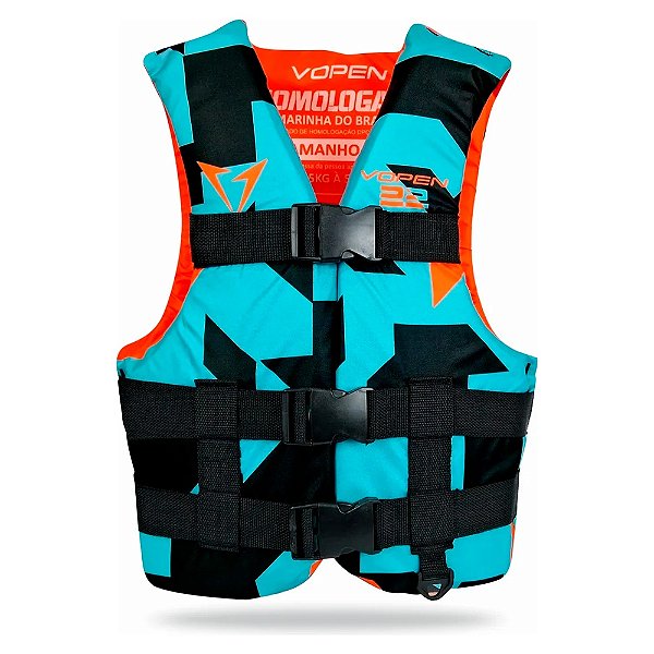 Colete Salva Vidas Homologado Nylon Aquatic VP22 Acqua Tam. - Vopen