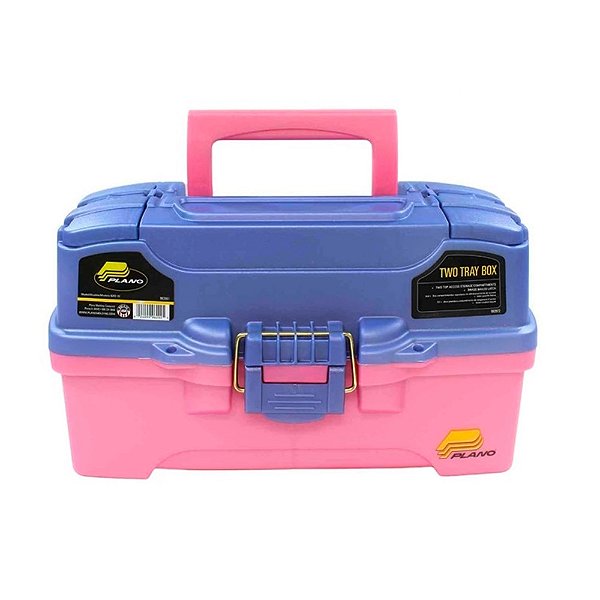 Caixa Plano c/ 2 Bandeijas Cor Rosa 620292 - Plano