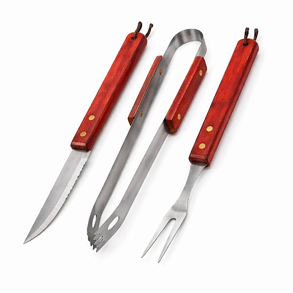 Kit Churrasco Essencial 3 Peças UD-3701 - Fixxar