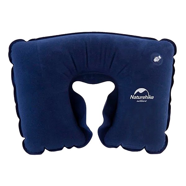 Travesseiro De Pescoço Inflavel Travel Azul Escuro - NatureHike