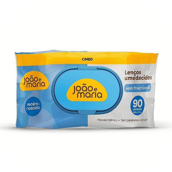 Lenço Umidecido João E Maria 90 Lenços S/ Fragrância - Cimed