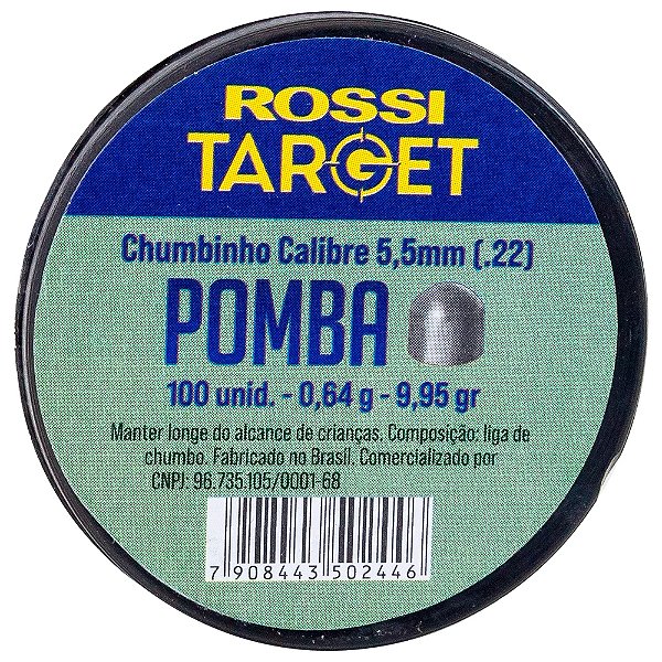 Chumbinho Rossi Target Pomba 5.5mm 100un - Rossi