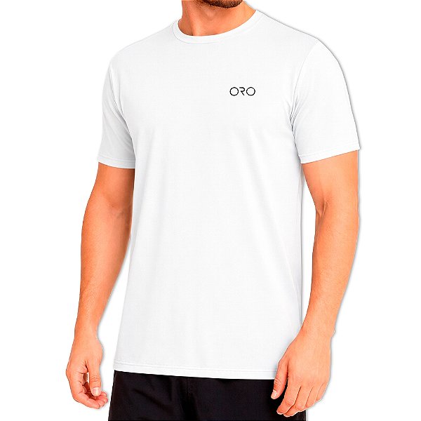 Camiseta Básica UV50+ Manga Curta Branco - Oro Adventure