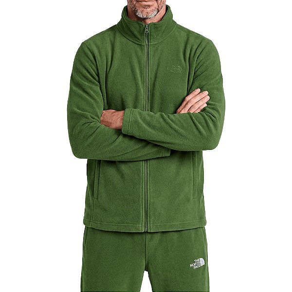 Casaco Fleece Masculino ADU Glacier Full Zip Verde - The North Face