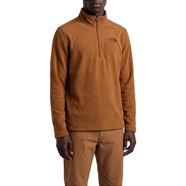 Fleece Masculino Glacier 1/4 Zip Burnt Umber - The Nort Face
