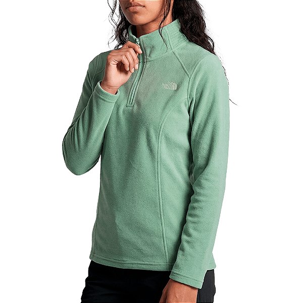 Fleece Feminino Glacier 1/4 Zip Slate Moss - The Nort face