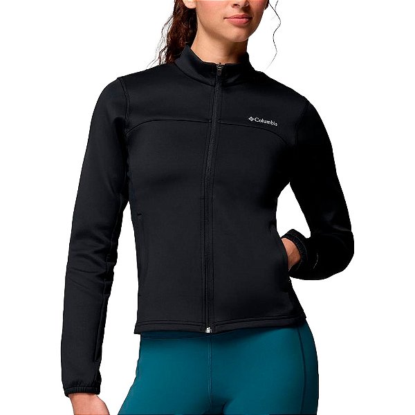 Fleece Feminino Sloan Crest Spacer Fz Preto - Columbia