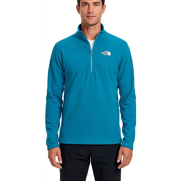 Fleece Masculino Glacier 1/4 Zip Azul - The Nort Face