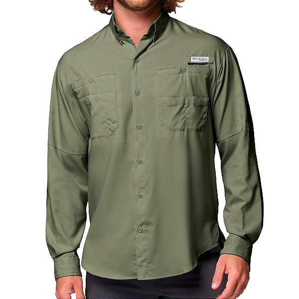 Camisa M/L Masculina Tamiami™ II Cypress Verde - Columbia