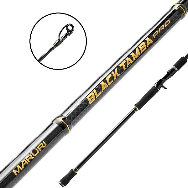 Vara Para Carretilha 2 Partes Black Tamba Pro 80 Libras - Maruri