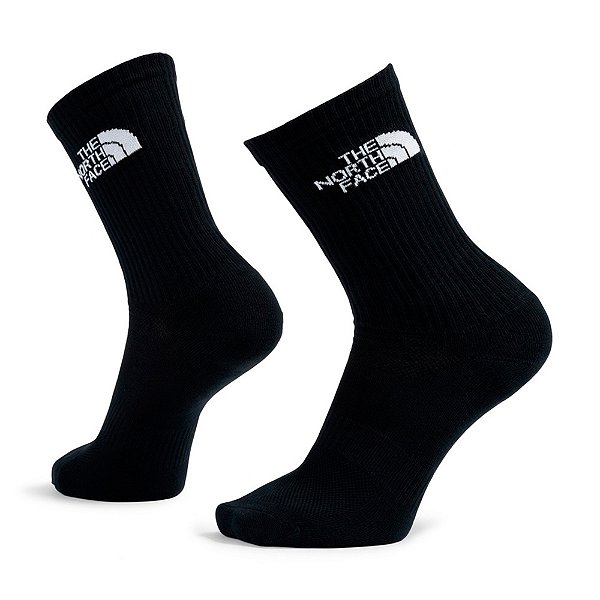 Meia Unisex Multi Sport Cush Crew Sock 3un Preto - The Nort Face
