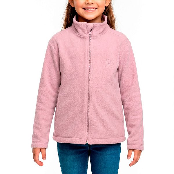 Jaqueta Fleece Feminina Infantil Rosa - Oro