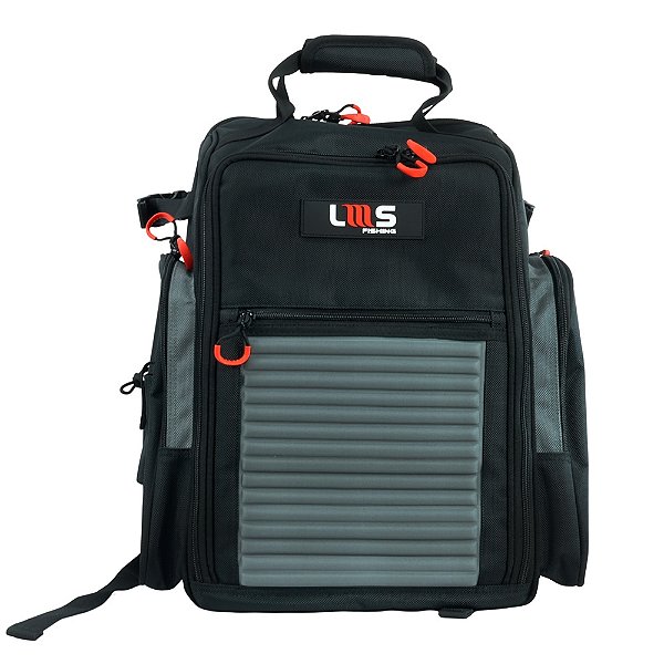 Mochila De Pesca Commander Preta Nylon C/ 3 Estojos - LMS