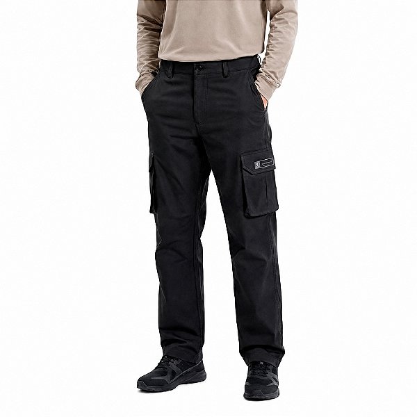 Calça Rip Stop Com 6 Bolsos Preto - Oro