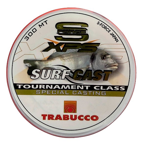 Linha Mono S-Force XPS Surf Cast Laranja 300Mts - Trabucco