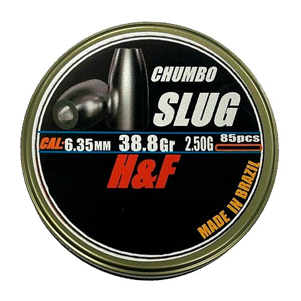 Chumbinho Slug 6.35mm 2.5g 38.8GR 100un - Slug H&F