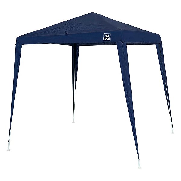 Tenda Gazebo Tubular 2m x 2m Polietileno Azul - Bel