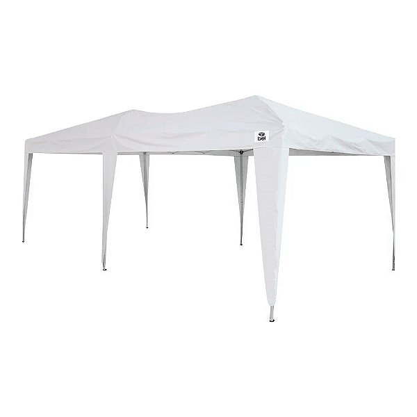 Tenda Gazebo Dobrável Oversize 3m x 6m Poliéster Branca - Bel