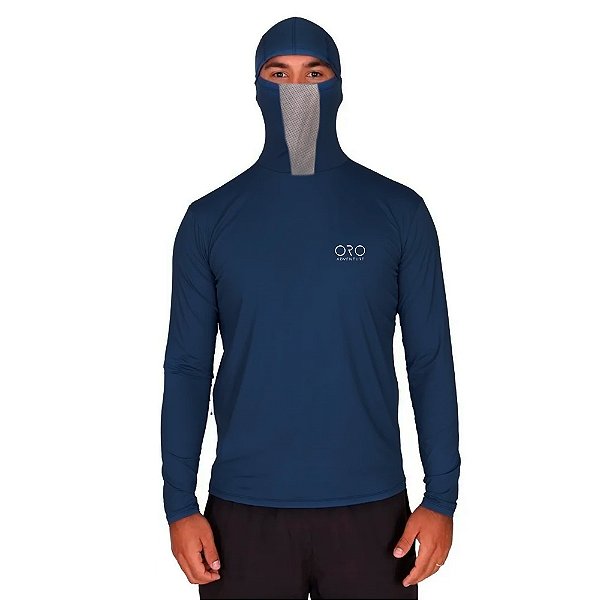 Camiseta Manga Longa Marinho Ninja UV50+ Repelente a Inseto - Oro Adventure