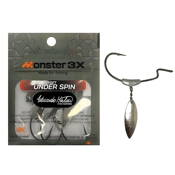 Anzol Para Isca Soft Offset Lastreado Under Sping 7gr Nº - Monster 3x