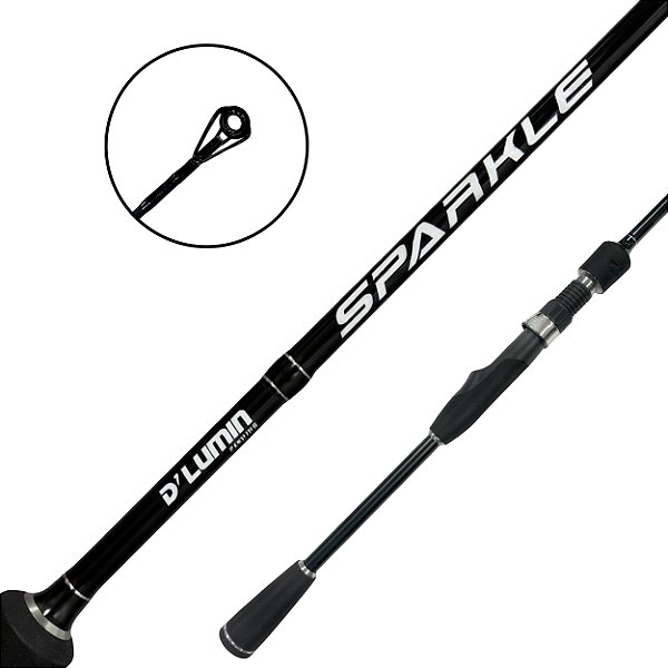 Vara Para Molinete 2 Partes Sparkle 1.80mt Preto - D'Lumin