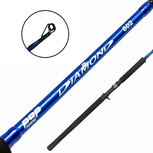 Vara Para Carretilha Diamond 1.98m 80lbs Inteiriça Maciça - Pop Fishing