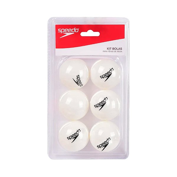 Kit Bolas Para Tenis de Mesa 6 Bolas Branco - Speedo
