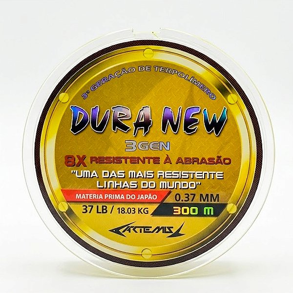Linha Monofilamento Dura New Amarela 300 Metros - Artemis Pesca