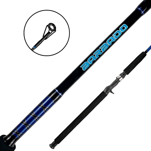Vara Para Carretilha Barbado Fibra Vidro Maciça 20-50lbs - Artemis Pesca