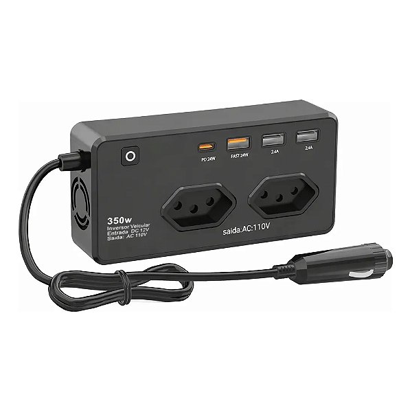 Inversor Automotivo 12V 350W 110V- Bmax