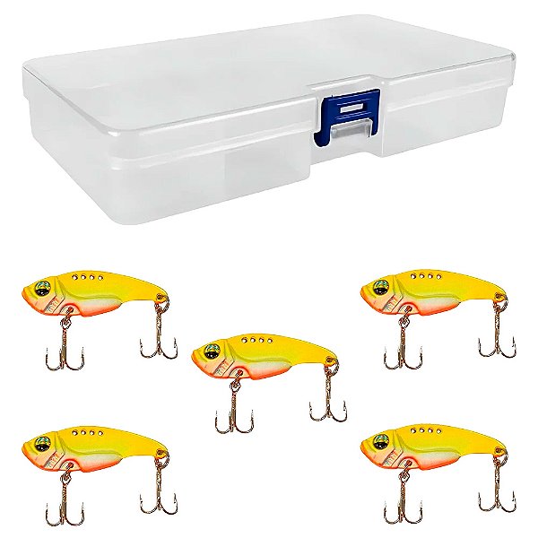 Kit 5 Ferrinhos de Pesca PGT-09 + Estojo DW-003