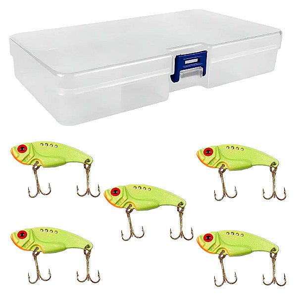 Kit 5 Ferrinhos de Pesca PGT-06 + Estojo DW-003